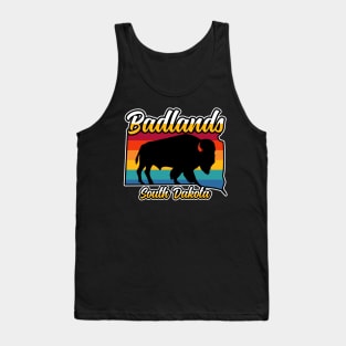 Badlands National Park South Dakota Vintage Bison Tank Top